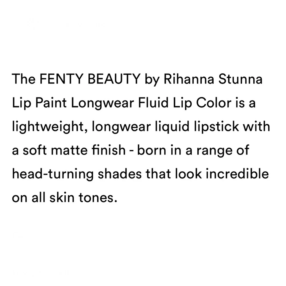 Fenty Beauty Stunna Lip Paint Longwear Lip Color “Unveil”